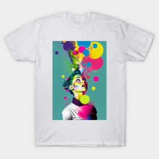 Modern woman in pop-art style T-Shirt